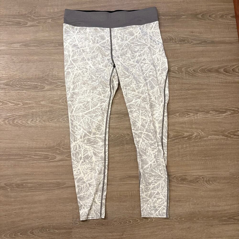 L.L.Bean Women’s Midweight Base Layer Leggings Petite Large Gray Thermal Stretch